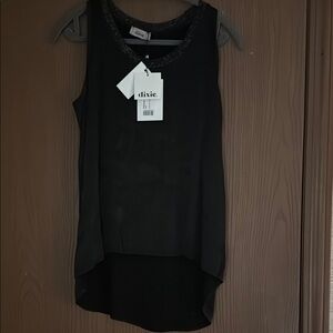 Dixie Italian Black Sleeveless Top